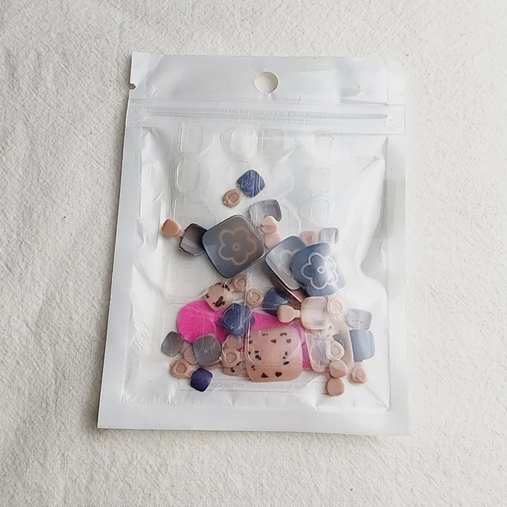 24 Pieces Fake Toe press on nails
